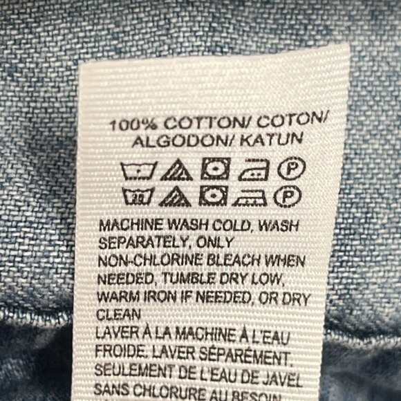 Vintage Y2K Lucky Brand Denim Culotte Jumpsuit Overalls Sz Large - Picture 10 of 10